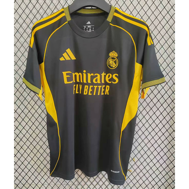 2025-26 Real Madrid black and yellow special jersey