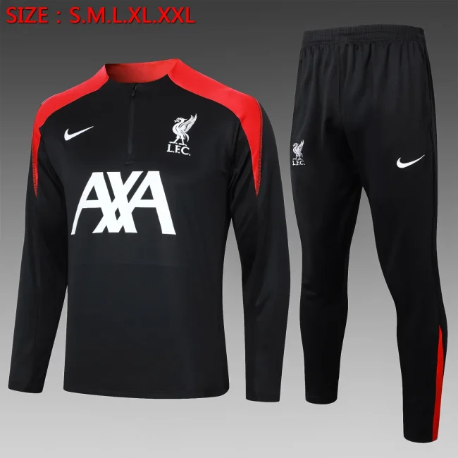 2024-25 Liverpool half-zip black suit