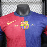 2024-25 Barcelona 125th Anniversary Player version jersey  (The player version is more slim fit, it is recommended to buy one size larger)