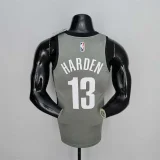 75th Anniversary Harden #13 Brooklyn Nets City Edition Gray NBA Jersey