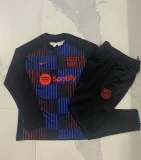 B954# 2024-25 Half zipper Barcelona black (vertical inkjet) suit