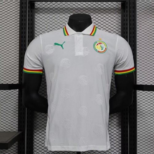 senegal 2024-25 white polo player version (The player version is more slim fit, it is recommended to buy one size larger)