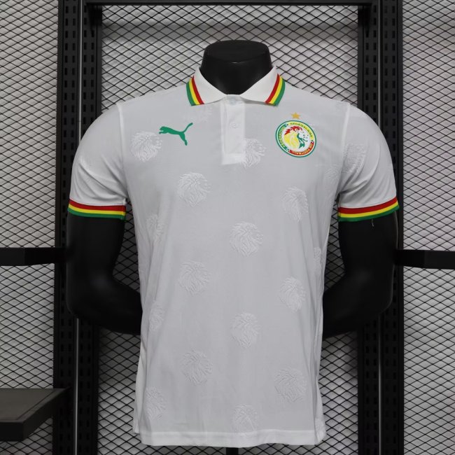 senegal 2024-25 white polo player version (The player version is more slim fit, it is recommended to buy one size larger)