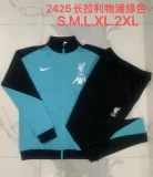 2024-25 Liverpool long zip green suit