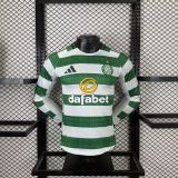 2025-26 Celtic home long sleeve player version jersey   (The player version is more slim fit, it is recommended to buy one size larger)
