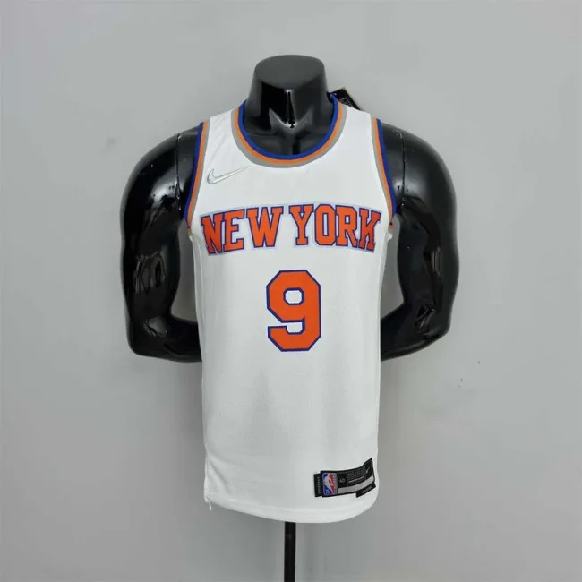 75th Anniversary Barrett #9 New York Knicks White NBA Jersey