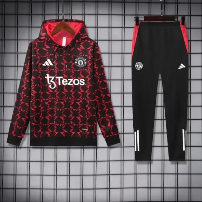 Manchester United 2024-25 red hooded tracksuits