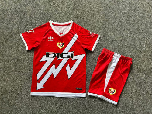 2024-25 Rayo Vallecano away red kid kit