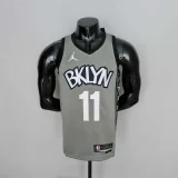 75th Anniversary Irving #11 Brooklyn Nets City Edition Gray NBA Jersey