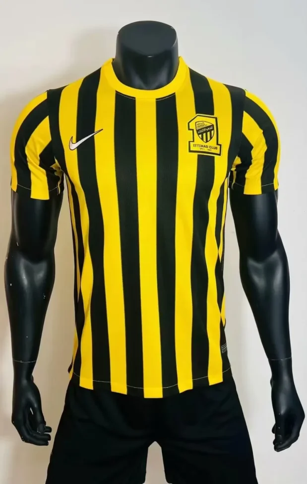 2023-24 Ittihad Home Player version soccer jerseys (The player version is more slim fit, it is recommended to buy one size larger)