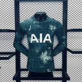 tottenham  Third away green long sleeve player version jersey (The player version is more slim fit, it is recommended to buy one size larger)