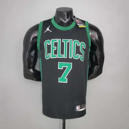 BROWN#7 Celtics White Jordan theme black