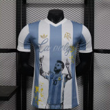 2025-26 Argentina 50th MESSI Special Player version jersey    (The player version is more slim fit, it is recommended to buy one size larger)