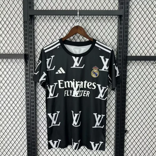 2025-26 Real Madrid black VS LV Special jersey