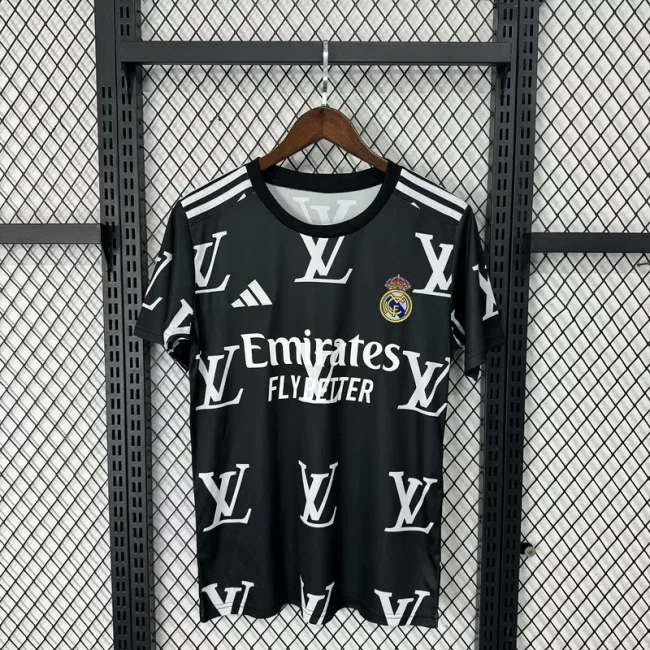 2025-26 Real Madrid black VS LV Special jersey