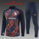2024-25 Marseille half-zip royal blue suit [camouflage] (kids)