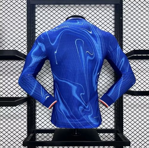 2024-25 Chelsea  Home Player Long Sleeve Jersey(The player version is more slim fit, it is recommended to buy one size larger)