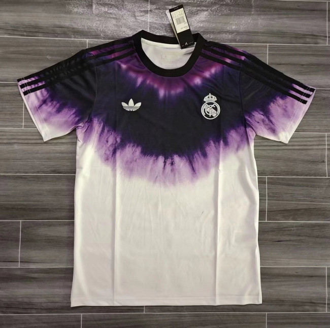 2024-25 .Real Madrid white and purple special version jersey