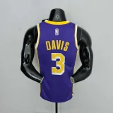 75th Anniversary Davis #3 Los Angeles Lakers Jordan Purple NBA Jersey