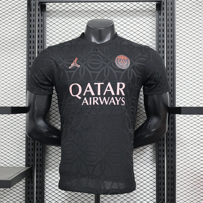 2024-25 .Paris Saint Germain  Black Special Player version jersey (The player version is more slim fit, it is recommended to buy one size larger)