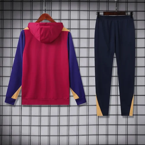 2024-25 Barcelona red hoodie suit