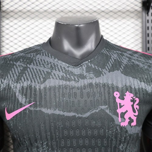 2024-25 Chelsea third away black player version jersey(The player version is more slim fit, it is recommended to buy one size larger)