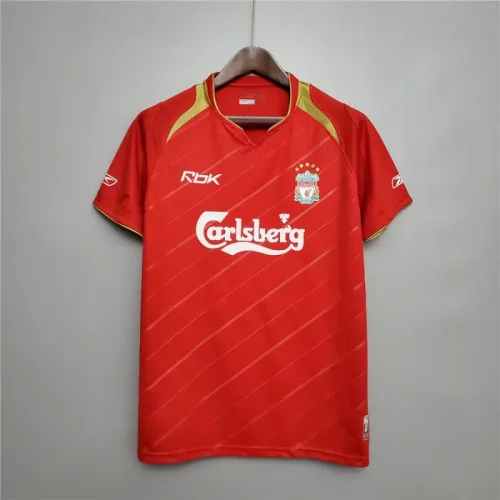 Liverpool 2005-06 home soccer jerseys