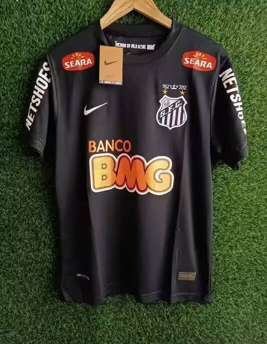 2012-13 Santos  away black retro jersey