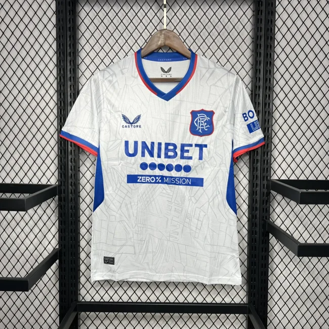 rangers 2024-25 away white soccer jersey