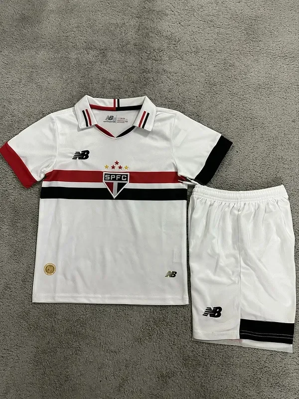 2024-25 Sao paulo home white kids kit