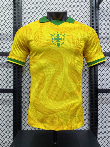 2024-25 Brazil Yellow Special Player version jersey  (The player version is more slim fit, it is recommended to buy one size larger)