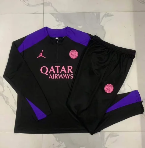 B920# 2024-25 Half Pull Jordan Paris Saint-Germain Black Suit