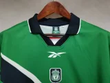 Liverpool 1999-00 green away soccer jerseys