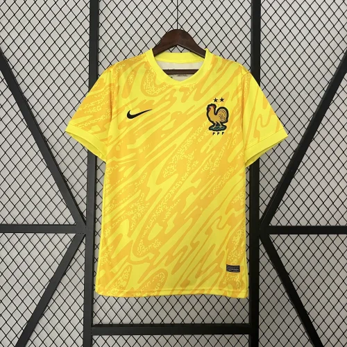 2024 France Yellow Goalkeeper Jersey