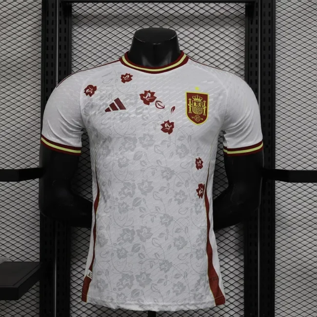 2024 Spain white Special player version jersey(The player version is more slim fit, it is recommended to buy one size larger)