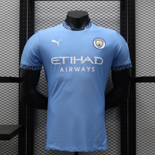 2024-25 Manchester City  home player version jersey(The player version is more slim fit, it is recommended to buy one size larger)
