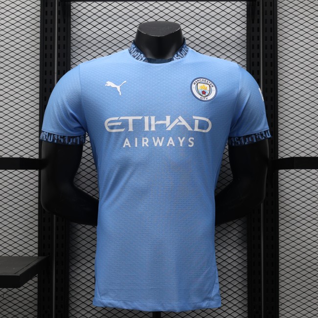 2024-25 Manchester City home player version jersey(The player version is more slim fit, it is recommended to buy one size larger)