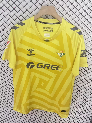 2025-26 Betis  yellow goalkeeper jersey