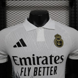 2024-25 Real Madrid   white dragon player version jersey (The player version is more slim fit, it is recommended to buy one size larger)