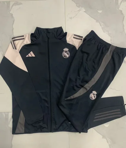 A806# 2024-25 Long Zipper Real Madrid Gray Suit