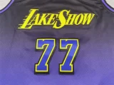 25 Lakers Gradient Purple City Edition No. 77 Doncic