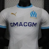 Marseille 2023-24 home Players Edition Soccer jersey  (The player version is more slim fit, it is recommended to buy one size larger)