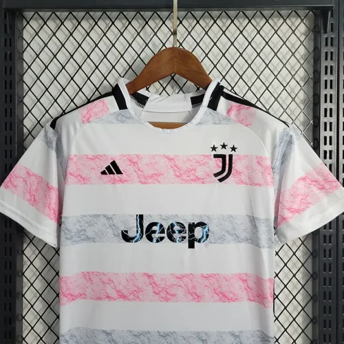 Juventus 2023-24 away kids soccer jerseys