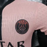 2024-25 paris saint germain away pink player version(The player version is more slim fit, it is recommended to buy one size larger)