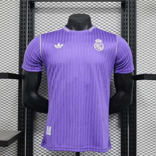 2025-26 Real Madrid   Purple special player version jrsey   (The player version is more slim fit, it is recommended to buy one size larger)
