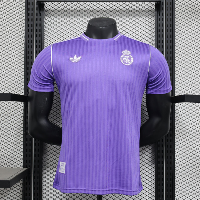 2025-26 Real Madrid Purple special player version jrsey (The player version is more slim fit, it is recommended to buy one size larger)