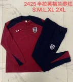 B906# 2024-25 Half zipper England maroon suit