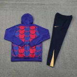 Barcelona 2024-25 red blue hooded training suit