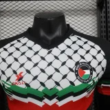 2024-25 Palestinian black player version(The player version is more slim fit, it is recommended to buy one size larger)