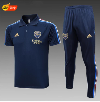 23-24 Arsenal Blue Polo shirt Training Uniform
